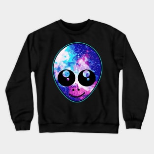 Alien Galaxy Face Crewneck Sweatshirt